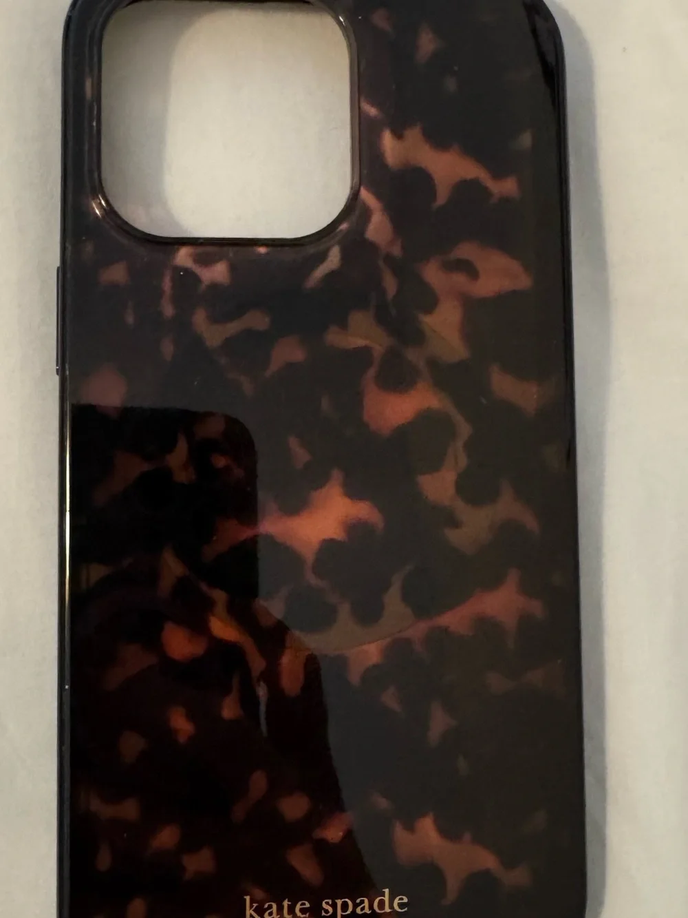 kate spade Tortoiseshell-Pattern Phone Case in Brown and Black
